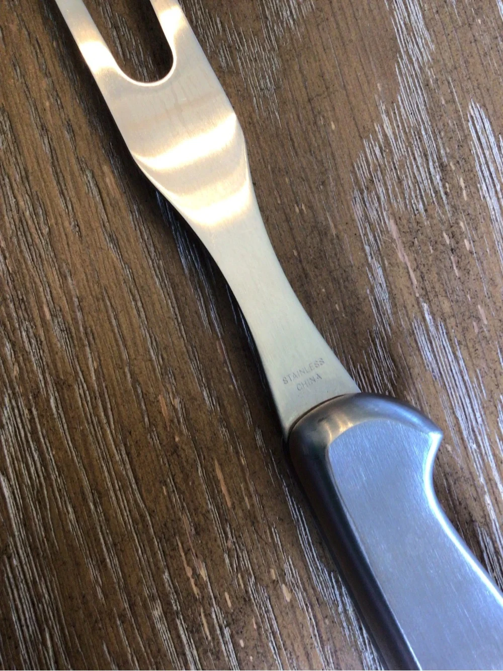 Ginsu Stainless Steel Carving Fork 2 Tine Meat Serving Fork 12”